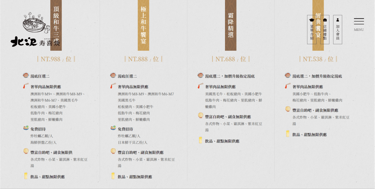 北澤壽喜燒台中大里店 日本最傳統的幸福美味‧日式無限放題吃到飽火鍋 - 第6張圖 北澤壽喜燒台中大里店 日本最傳統的幸福美味‧日式無限放題吃到飽火鍋